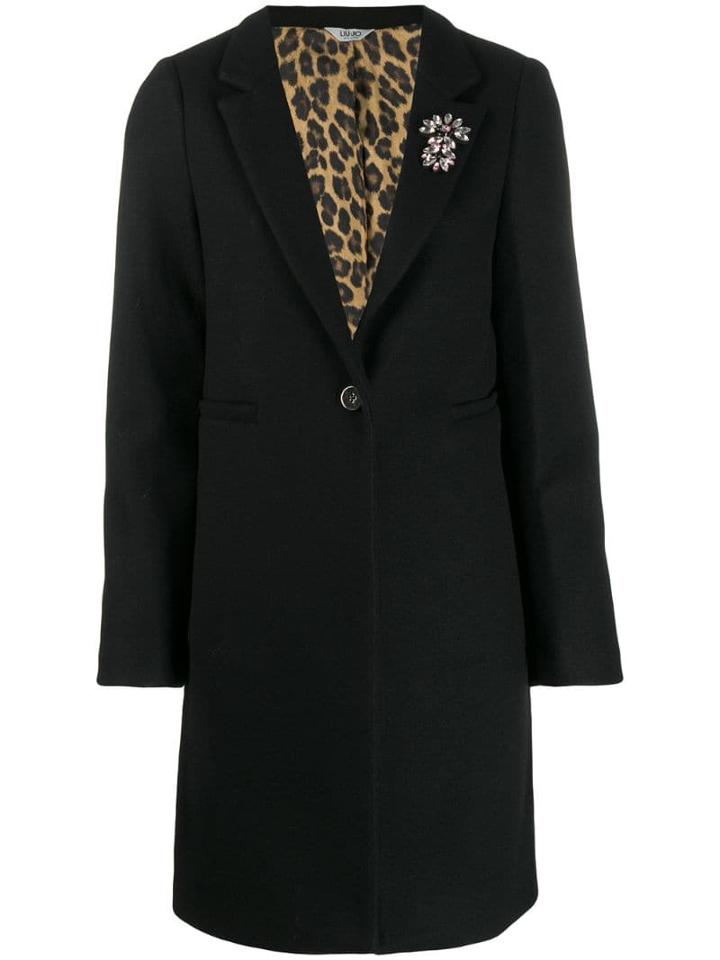 Liu Jo Single-breasted Wool Coat - Black