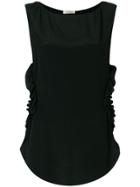 Nina Ricci Cut Out Detail Boat Neck Blouse - Black