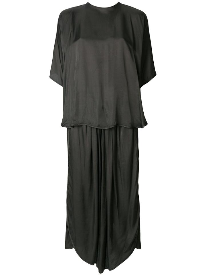 Henrik Vibskov Double Layer Asymmetric Dress - Green