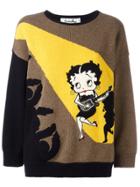 Jc De Castelbajac Vintage Betty Boop Intarsia Sweater - Brown