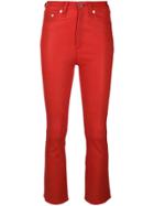 Rag & Bone /jean Bootcut Leather Trousers - Red