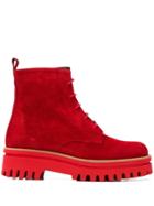 Paloma Barceló Chunky Sole Ankle Boots - Red
