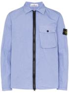 Stone Island Zipped Shirt Jacket - Purple