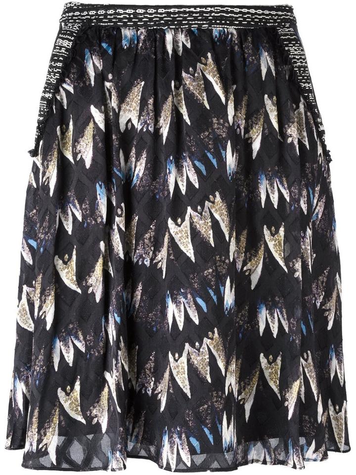 Diane Von Furstenberg Printed Pleated Skirt