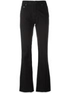 Saint Laurent Flared Raw Edge Jeans, Women's, Size: 29, Black, Cotton