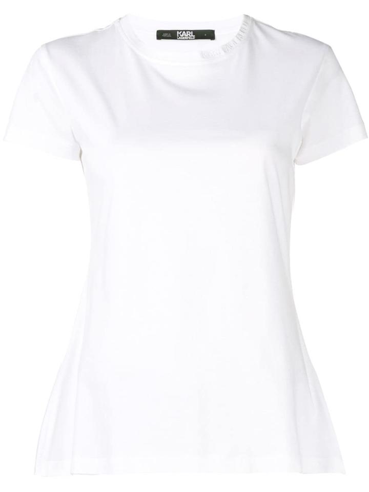 Karl Lagerfeld Ruffle Back T-shirt - White