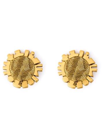 Jean Louis Scherrer Pre-owned Disk Clip-on Earrings - Metallic