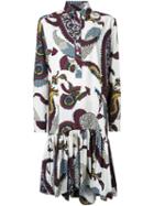 Antonio Marras Printed Shirt Dress, Women's, Size: 46, White, Cotton