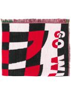 Diesel Red Tag Patterned Scarf