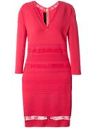 Elie Saab Lace Detail Fitted Knit Dress