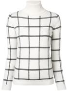 Madeleine Thompson Oliver Check Sweater - White