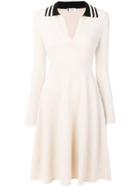 Lanvin Open Neck Collar Dress - Nude & Neutrals