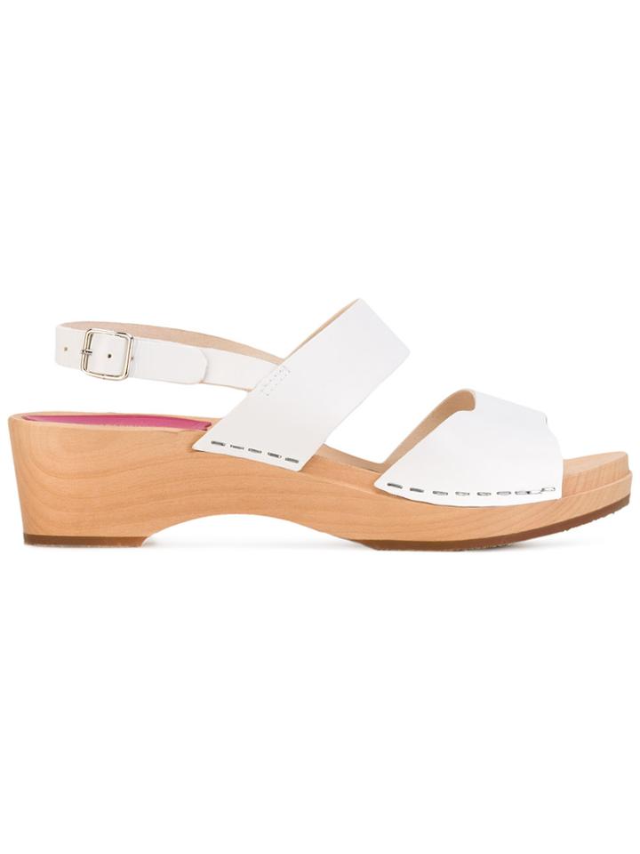 Swedish Hasbeens Helena Sandals - White