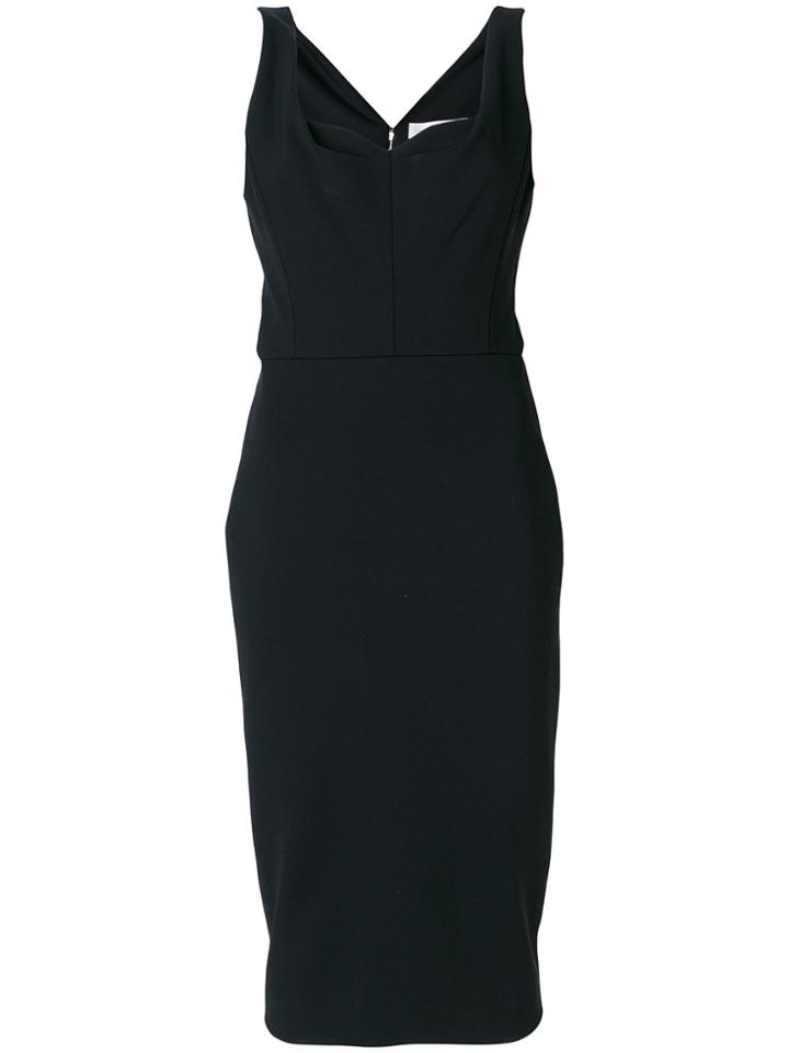 Victoria Beckham Sweetheart Neckline Fitted Dress - Black