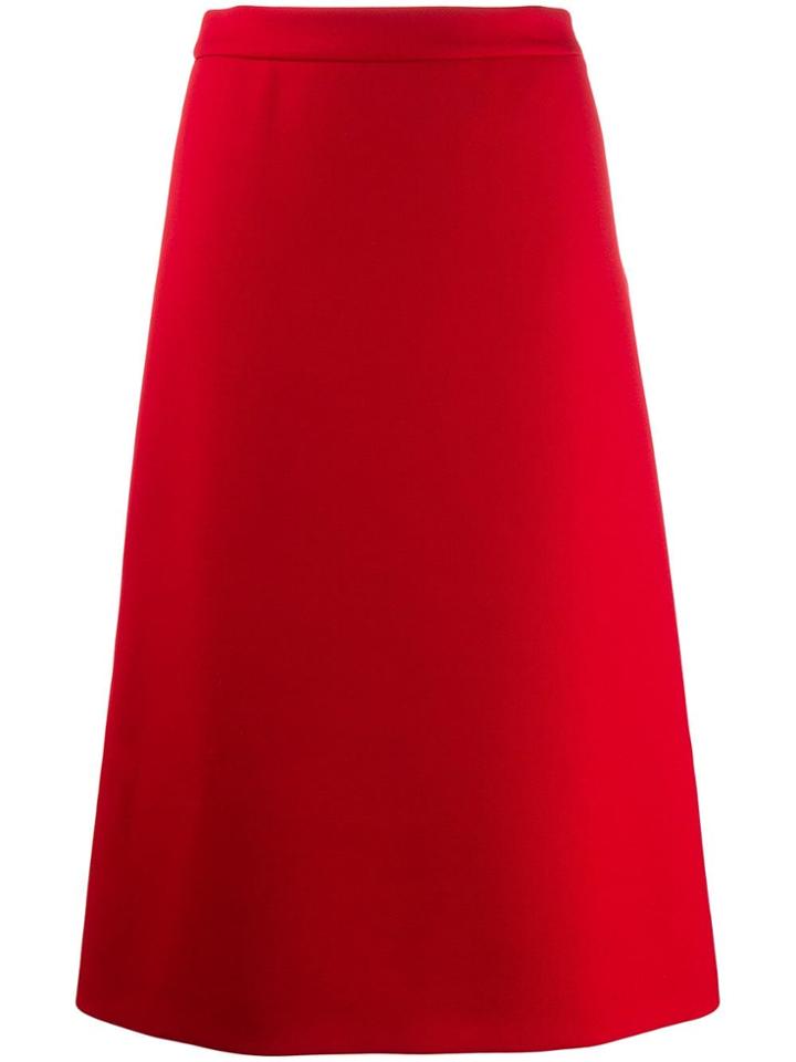 Prada Mid-length A-line Skirt - Red