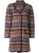 Kenzo Vintage Fair Isle Knit Coat