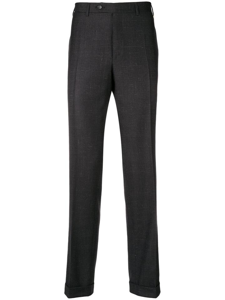 Canali Tailored Straight Leg Trousers - Black