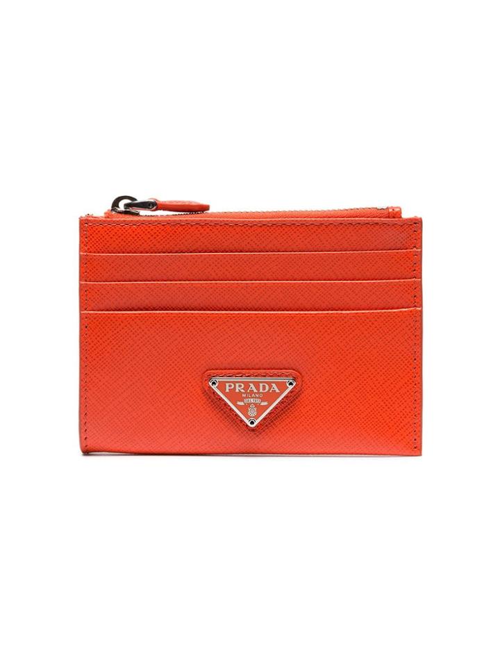 Prada Prada Orng Zip Ch W Logo - Yellow & Orange