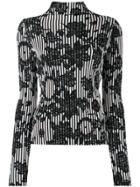 Christian Wijnants Striped Floral Top - Black