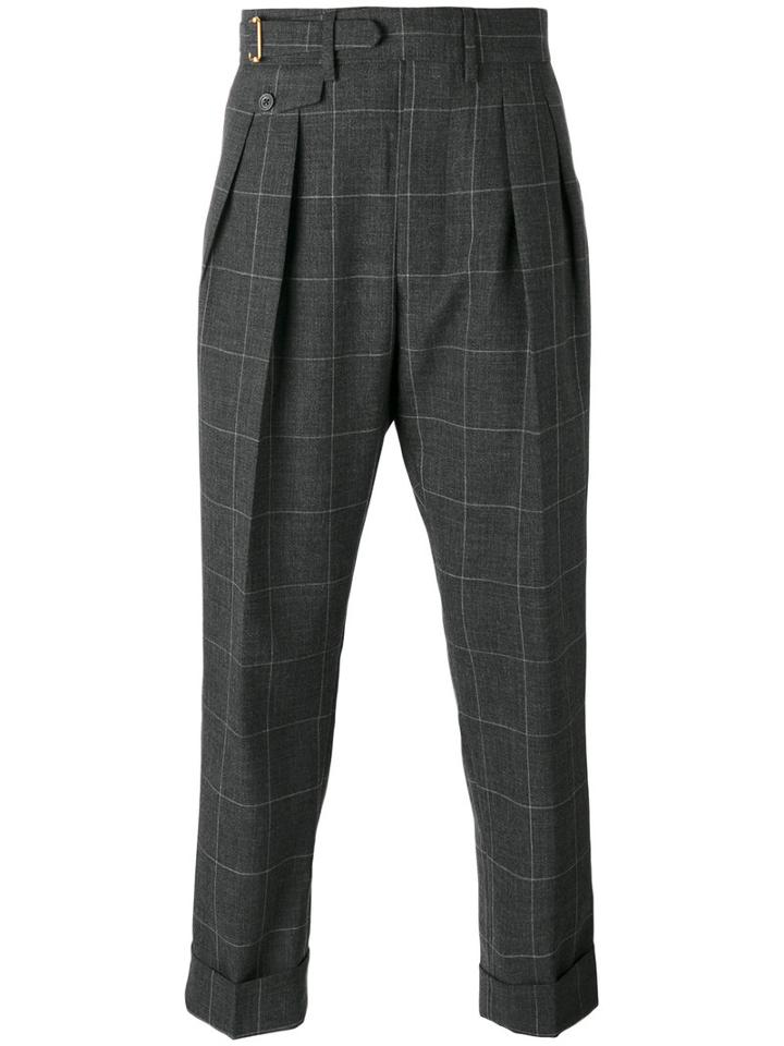 Lardini - Cropped Tailored Trousers - Men - Cotton/wool - 46, Grey, Cotton/wool