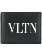 Valentino Vltn Print Bifold Wallet - Black