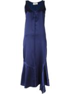 Ports 1961 Asymmmetric Dress, Women's, Size: 40, Blue, Silk