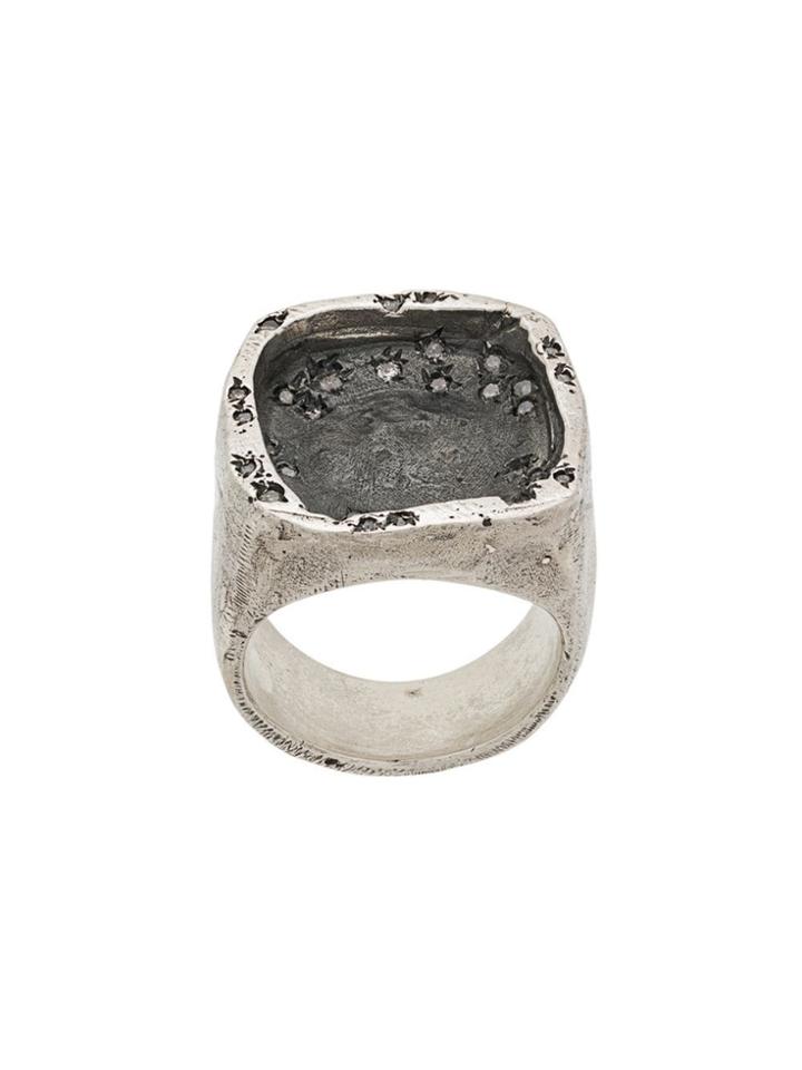 Tobias Wistisen Exposed Set Crystal Ring - Metallic