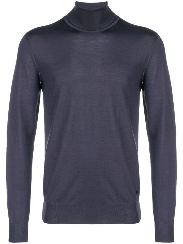 Salvatore Ferragamo Classic Turtleneck Jumper - Blue