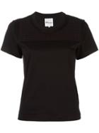 Comme Des Garçons Noir Kei Ninomiya Embellished Front T-shirt, Women's, Size: Large, Black, Cotton/rayon
