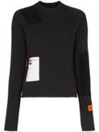 Heron Preston Ribbed Logo Patch Top - Black