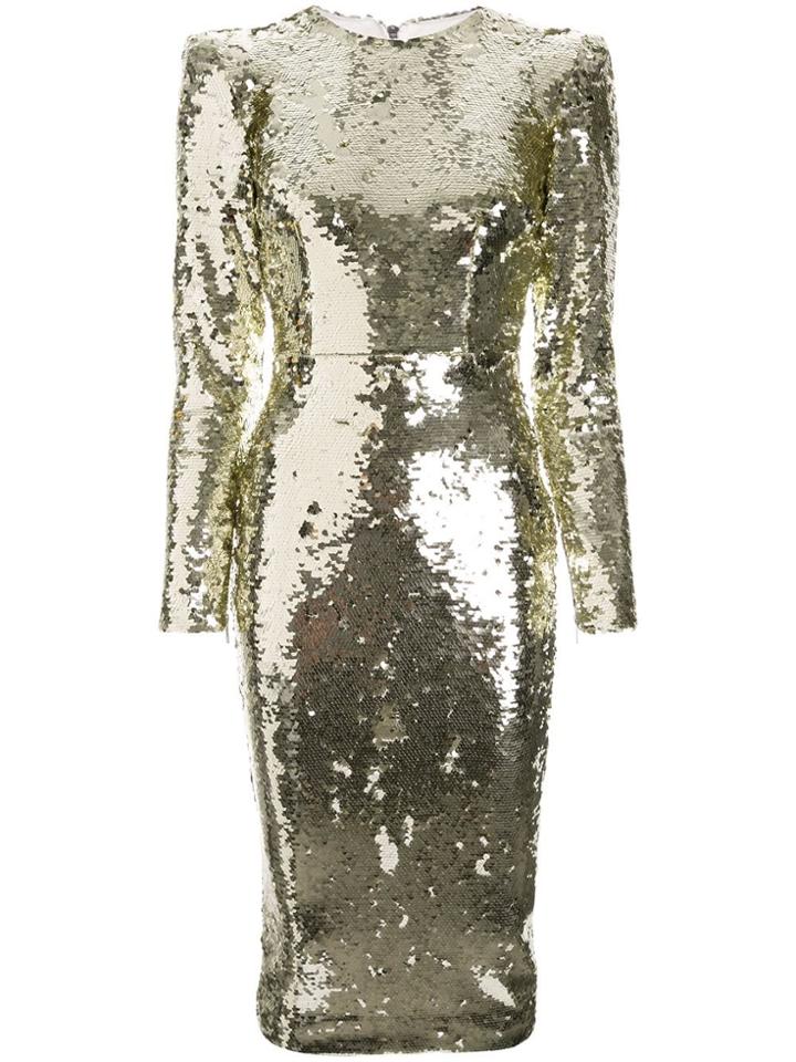Alex Perry Elisa Sequin Dress - Metallic