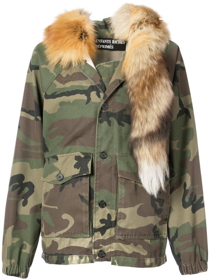 Enfants Riches Déprimés Camouflage Print Army Parka - Green