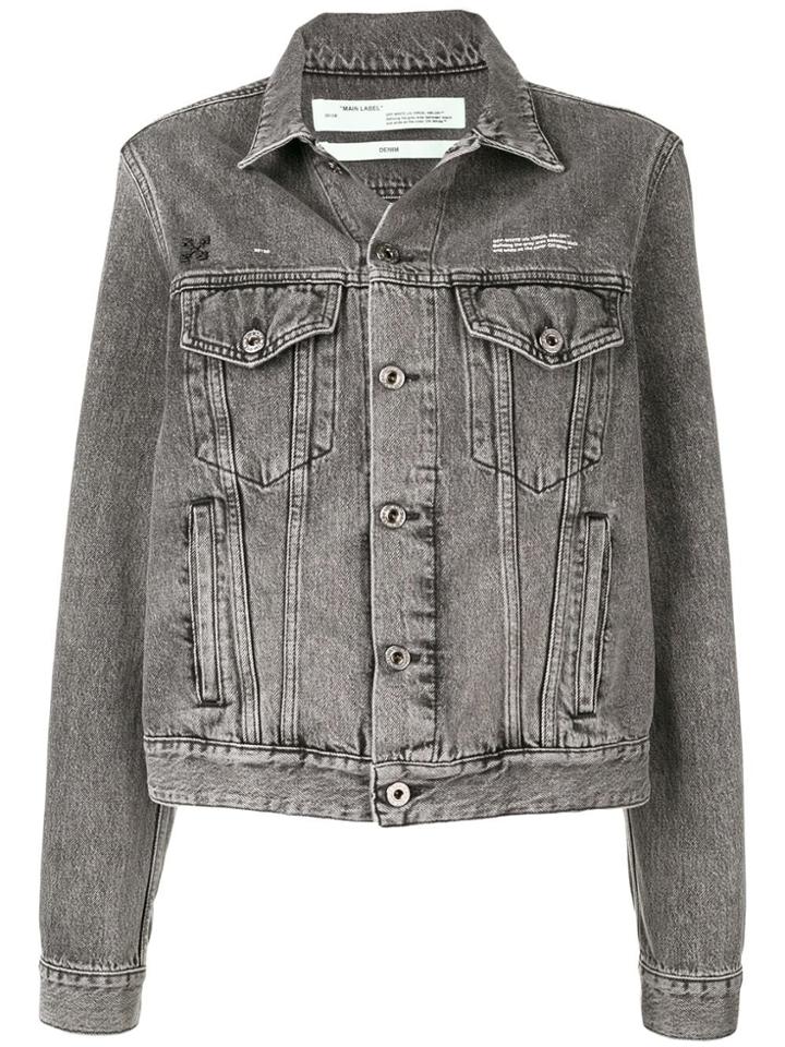 Off-white Faded Wash Denim Jacket - Grey
