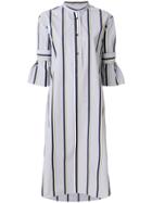 Odeeh Striped Flared Dress - Grey
