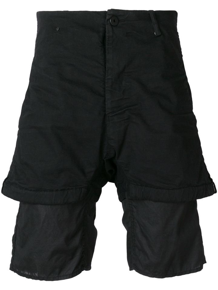 11 By Boris Bidjan Saberi Layered Knee Length Shorts - Black