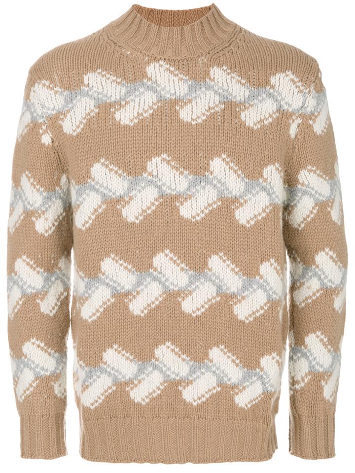 Drumohr Patterned Jumper - Nude & Neutrals
