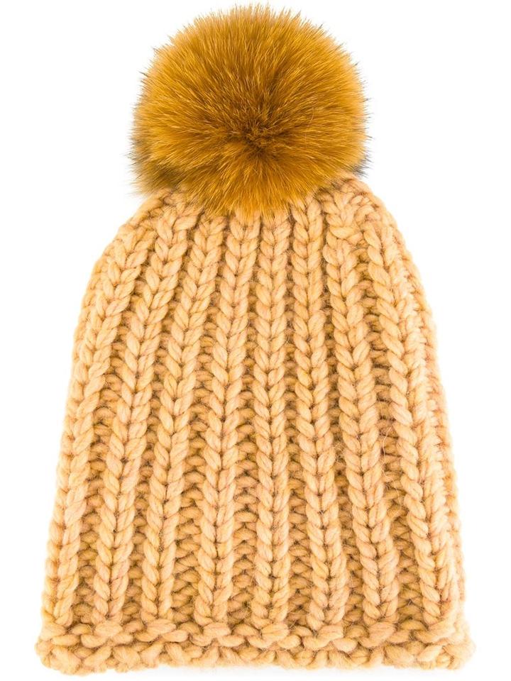 Pompom Knit Beanie, Adult Unisex, Nude/neutrals, Polyamide/wool/alpaca, Danielapi