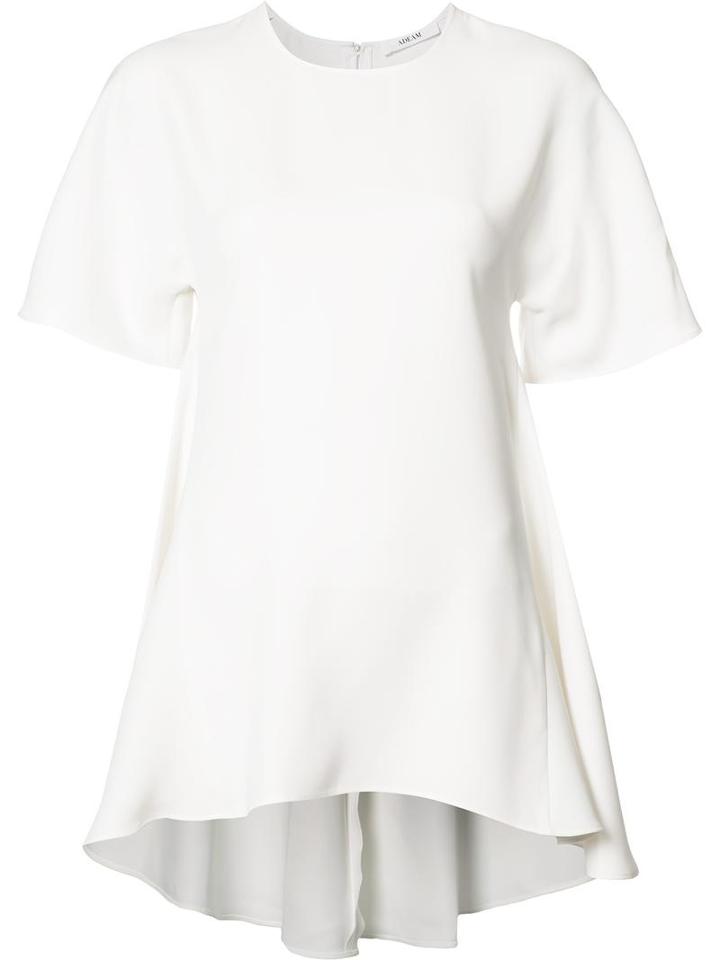 Adeam Flared Trim Blouse, Women's, Size: Medium, White, Polyester