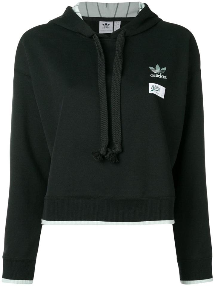 Adidas Cropped Hoodie - Black