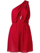 Saint Laurent Star Scandal Draped Dress - Red