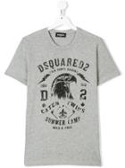 Dsquared2 Kids Teen Eagle Logo Print T-shirt - Grey