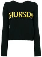 Alberta Ferretti Thursday Intarsia Sweater - Black
