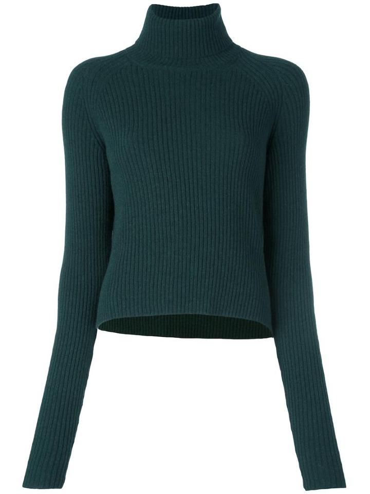 Haider Ackermann Turtle Neck Jumper, Women's, Size: Large, Green, Cashmere/wool