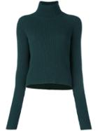 Haider Ackermann Turtle Neck Jumper, Women's, Size: Large, Green, Cashmere/wool