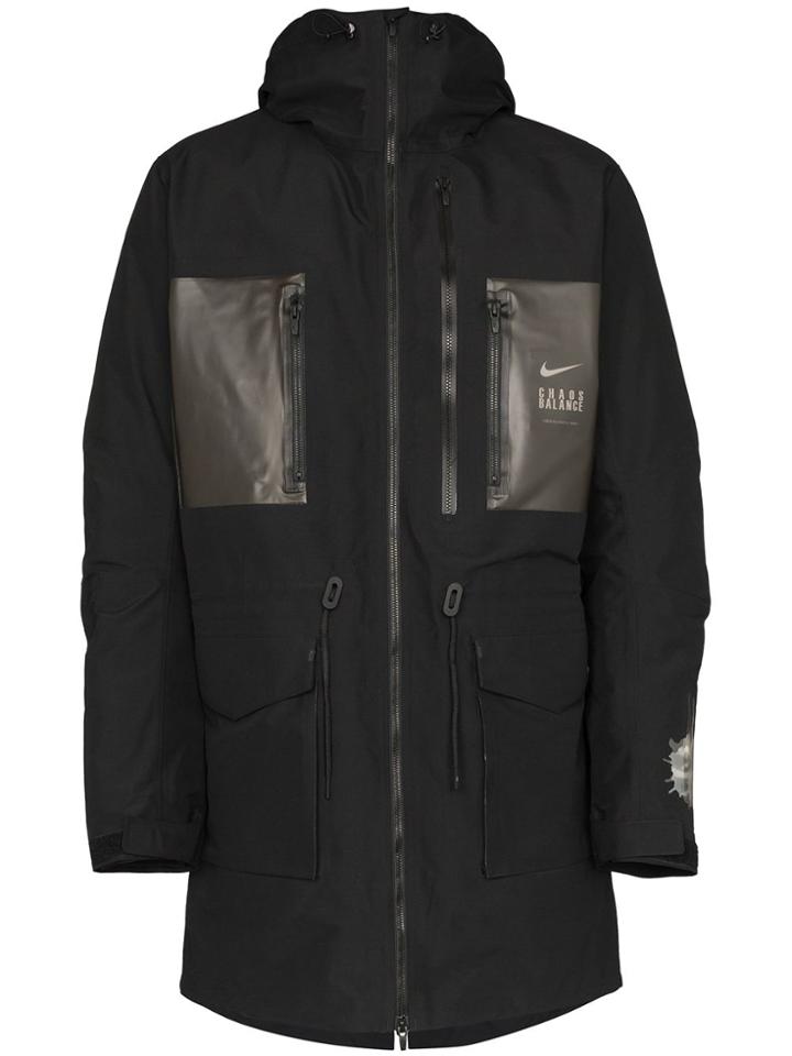 Nike X Undercover Logo Print Fishtail Parka - Black