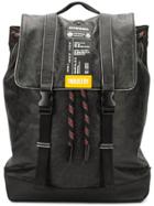 Diesel Crinkle-leather Backpack - Black