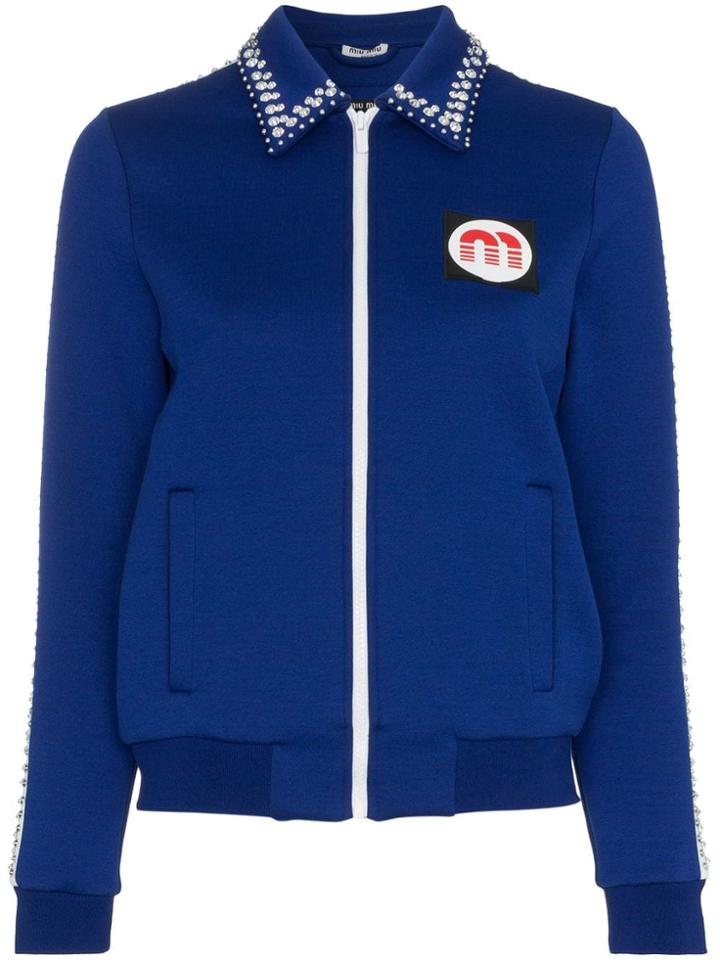 Miu Miu Miu Cttn Trck Top Dmonte - Blue