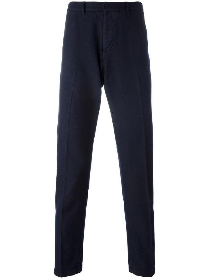 Ami Alexandre Mattiussi Seamless Chinos, Men's, Size: Small, Blue, Cotton/wool