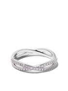 De Beers 18kt White Gold Infinity Full-pavé Diamond Band