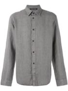 Hannes Roether - Curved Hem Shirt - Men - Linen/flax - M, Grey, Linen/flax
